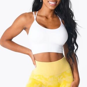 NVGTN White Flourish Seamless Bra